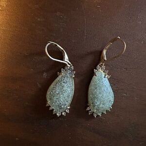 Elegant Gold and Silver Drop Earrings